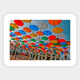 Colourful Umbrellas Torrox Spain Sticker